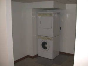 Washer/Dryer in Corner